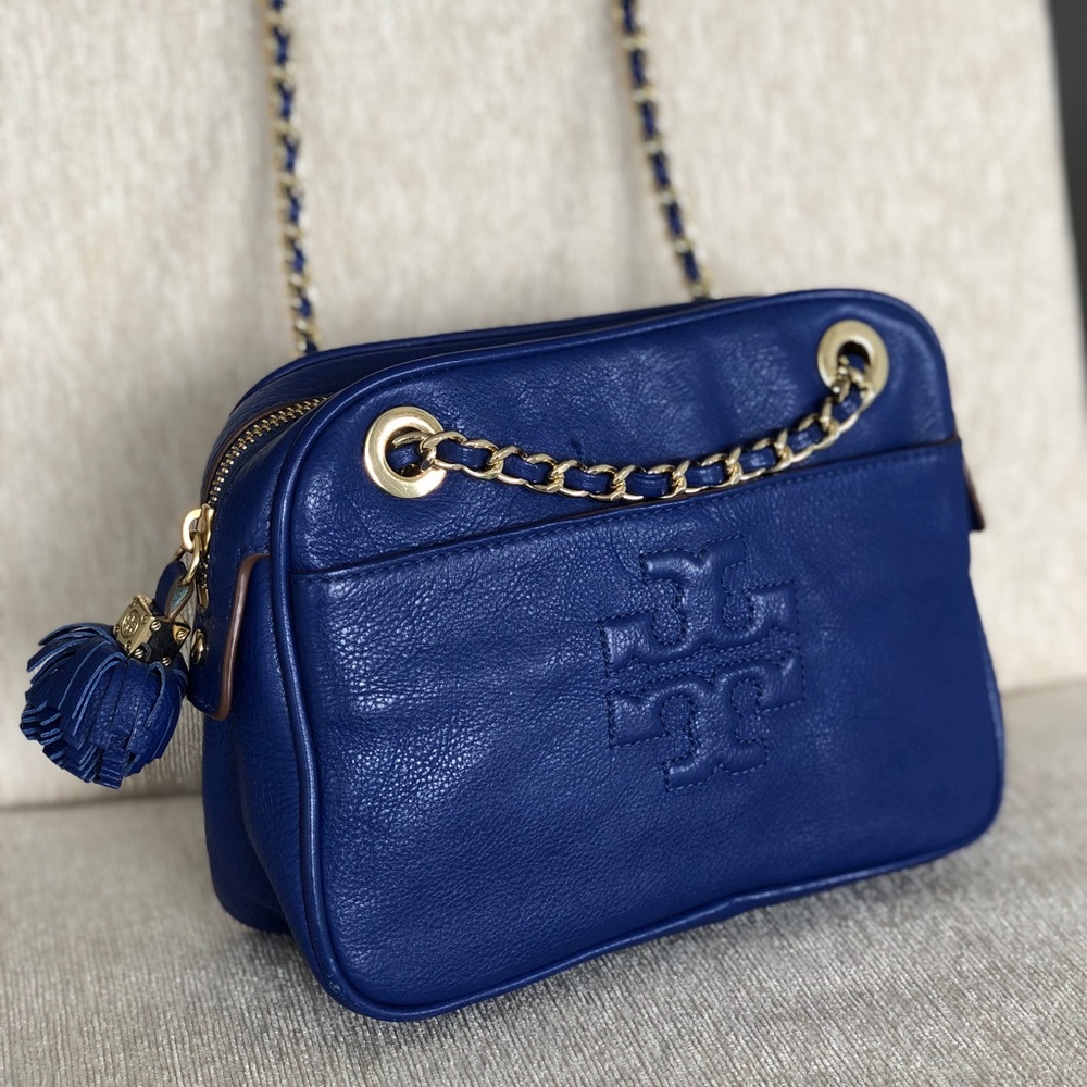 ‼️SOLD ‼️Tory Burch Royal Blue Leather Bag